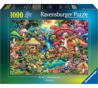 Ravensburger Merry Mushroom Village 1000 Piece Jigsaw Puzzle for Adults, Colourful Fantasy Village Design, Ages 12 Years and Up