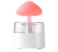 Mushroom Waterfall Humidifier - Raindrop Vaporizer, Led Drip Diffuser | Rain Cloud Humidifier Water Drip with Led Light, Silent Air Moisturizing Tool for Meditation Bedroom Table Decor Sleeping