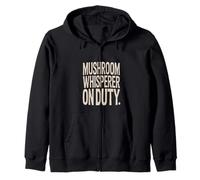 Mushroom Whisperer On Duty Forager Mycology Fungi Hunter Zip Hoodie