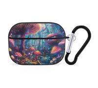 Mushroom with Overflowing River Earphone Case PC Bluetooth Earbud Cove Headphone Cases Compatible with Airpods Pro Black-style