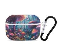 Mushroom with Overflowing River Earphone Case PC Bluetooth Earbud Cove Headphone Cases Compatible with Airpods Pro White-style