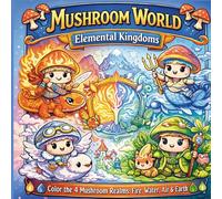 Mushroom World: Elemental Kingdoms (Vol. 2): 35 Whimsical & Magical Illustrations of Fire, Water, Air & Earth Mushroom Realms - A Fantasy Adventure ... Fantasy Coloring Books for Kids and Adults)