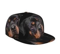 Mushroom068 Baseball Cap Rottweiler Print Dad Hat 3D Printing Trucker Sun Hat for Sports Outdoor Black