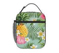 Mushroom068 Hawaiian Pine Flowers Floral Lunch Bag for Woman Man Insulated Lunch Box Tote Bag for Work Picnic Or Travel