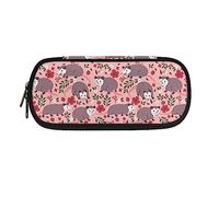 Mushroom068 Possums Flower Strawberry Cute Pencil Case Big Capacity Pencil Box Pencil Holder Kids Girls Pink Portable Stationery Bag Pencil Pouch