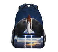 Mushroom068 Space Rocket Backpack for Boys Girls Elementary School Nasa Bookbag 2020989
