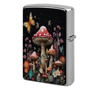 Mushrooms and Butterflies Lighter Case Cover Metal Lighter Case