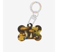 Mushrooms and Fallen Leaves Dog Tags for Pets,Bone-Shaped Acrylic Pet ID Tags,Perfect for Small to Large Dogs and Cats,Cute & Functional