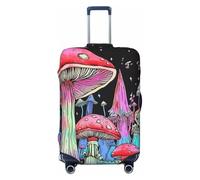 Mushrooms, Butterflies and The Moon Elastic Travel Luggage Cover Suitcase Protector, Print Suitcase Baggage Cover Anti-Scratch
