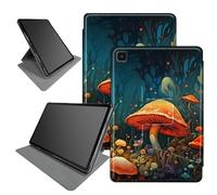 Mushrooms Case for Samsung Galaxy Tab A7 Lite 8.7 inch 2021 Release (Model: SM-T220/T225/T227), 360 Degree Rotating Folding Stand Multiple Viewing Angles Case with Auto Sleep/Wake