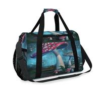 Mushrooms Fantasy Forest Travel Duffel Bag for Girls Boys Women Men Weekend Overnight Bag Shoulder Tote Luggage Handbag for Travel Sports Gym
