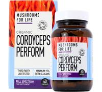 Mushrooms For Life Organic Cordyceps Perform Full Spectrum 60 Capsules