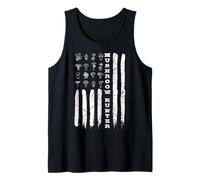 Mushrooms Hunter American Flag Mushroom Collector Tank Top
