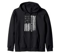 Mushrooms Hunter American Flag Mushroom Collector Zip Hoodie
