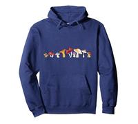 Mushrooms hunter Mushroom picker growers Mushroom Pullover Hoodie, Adult Unisex, Navy Blue, X-Large