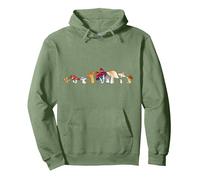 Mushrooms hunter Mushroom picker growers Mushroom Pullover Hoodie, Adult Unisex, Sage Green, Medium