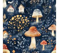 Mushrooms Hut Peel and Stick Wallpaper 3D Printed Painted Forest for Boys Girls Teen Bedroom Living Room Kitchen Removable Decor Wall Mural Paper 17.3"x78.7"