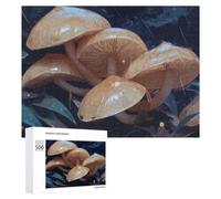 Mushrooms in The Rain Detailed Wooden Jigsaw Puzzle for Adults, 500 PCS | Puzzle for Adults - activity for family time on quiet evenings.