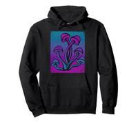 Mushrooms Intricate Geometric Pattern Gradient Abstract Art Pullover Hoodie