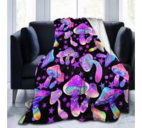 Mushrooms Magic Throws Blanket Gifts for Gfits Kids Boys Girls Couch Bed Bedding Soft Rainbow Hippie Flannel Blankets 60x50 Inch