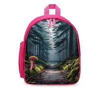 Mushrooms on The Dark Backpack for Men Women, Durable Small Bookbag Lightweight Daypack for Travel, Hiking, Pink-style, One Size, Daypack Backpacks