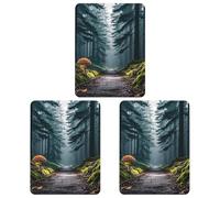 Mushrooms on The Dark Car Air Freshener, 3 Pcs Square Hanging Air Freshener Cards, Long Lasting Fragrance Scented Cards for Car, Home, Office White-style
