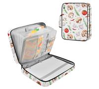 Mushrooms Rosemary Garlic Zipper Binder Bag 3 Ring 6-Tab Expanding File Folder 500 Sheets Organizer for School Work Office
