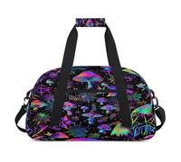 Mushrooms Spiders Webs Leaves Duffel Bags for Women Men Kids Girls Boys Overnight Weekender Travel Bag 24L Sport Gym Duffel Bag Practice Tote Carry Bag