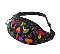 Mushrooms Unisex Crossbody Waist Pack Cute Adjustable Waist Fanny Pack Cute Mushrooms Trendy Printed Crossbody Bag Students - Trendy Hands-Free Bag for Campus Life 14X35CM
