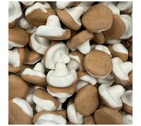 Mushrooms Variety Flavour Sweets - Soft Foam Mushroom Shaped Candy with Fruity Flavours Chewy Retro Sharing Sweet Bag (1000g, Caramel Foam Mushrooms)