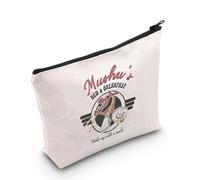 Mushu Dragon Inspired Gift Mushu’s Bed & Breakfast Wake Up with A Smile Zipper Pouch Makeup Bag (Mushu's EU)