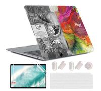 MUSHUI 4 in 1 Case for MacBook Air 13 inch 2020 2019 2018 Release M1 A2337 A2179 A1932 Retina Display Touch ID, Plastic Laptop Hard Shell Case & Keyboard Cover & Screen Protector, X32-13