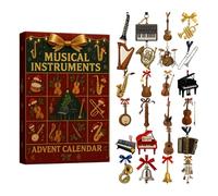 Music Advent Calendar, 2025 Christmas Countdown Calendar, 24 Days Mini Musical Instrument Advent Calendars for Musicians, Guitar Instrument Collectible Decorations