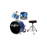 Junior Drum Kit for Kids with Kick Drum Pedal Drum Stool Drum Sticks Blue