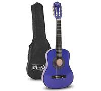 Music Alley 30 inch Junior Classical Guitar & Case - Blue Blue