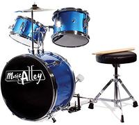Junior Drum Kit for Kids with Kick Drum Pedal Drum Stool Drum Sticks Blue