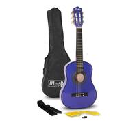 Music Alley 30 inch Junior Classical Guitar & Case - Blue