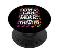 Music And Theater Girl Musical Theater Lover Playwrights PopSockets Adhesive PopGrip