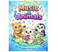 Music & Animals: Cute Coloring Book for Toddlers Ages 2-4