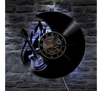 Music Art Guitar LED Vinyl Home Art Wall Clock