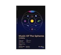 Music Art Poster Popular Rock Coldplay Band Album Music Of The Spheres Cover Tracklist Fans Gift Canvas Poster Wall Art Decor Print Picture Paintings for Living Room Bedroom Decoration 08x12inch(20x30