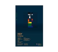 Music Art Poster Popular Rock Coldplay Band Album X And Y Cover Tracklist Fans Gift Canvas Poster Wall Art Decor Print Picture Paintings for Living Room Bedroom Decoration 08x12inch(20x30cm)