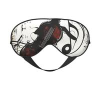Music Art Printed Eye Mask,Blackout Sleep & Eye Mask for Women,Sleep Mask with Adjustable Strap, Suitable for Both Bedtime and Travel