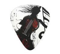 Music Art Printed Guitar Pick 12 Pieces Guitar Pick In A Box The Makes Sound Clear Ukulele Electric Acoustic Guitar Bass (0.46 0.71 0.96mm)