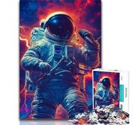 Music Astronaut Adult Jigsaws 1000 Pieces Difficult,Family Game Stress Reliever Difficult Challenge Secret Santa Gifts (38x26cm)