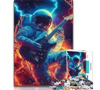Music Astronaut Jigsaw Puzzles for Adults 1000 Piece,Challenging Game Gifts for Is Ideal As A Gift for The Whole Family (50x75cm)