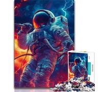 Music Astronaut Jigsaw Puzzles for Teenagers 1000 Pieces,Challenging Game Gifts for Is Ideal As A Gift for The Whole Family (50x75cm)