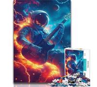 Music Astronaut Puzzles 1000 Pieces for Teenagers,Educational Games Home Decoration Deal As Gifts for The Whole Family (50x75cm)