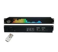 Music Audio Spectrum Analyzer, LED Music Spectrum Analyzer, 19 Colors and 6 Brightness Adjustable, Digital Equalizer, Dual 15-Segment Synchronous Adjustment, for Music Lover