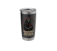 Music Bagpipes Bagpiper Figurine-Skeleton Witch-Goth Bagpipe Stainless Steel Insulated Tumbler